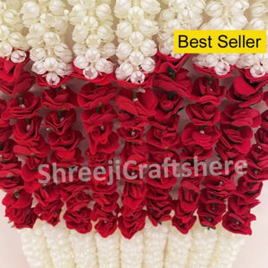 Rose Mogra Strings | 5 Feet' Mogra Decoration | Main Door, Wedding, Diwali, Puja, Home Decor