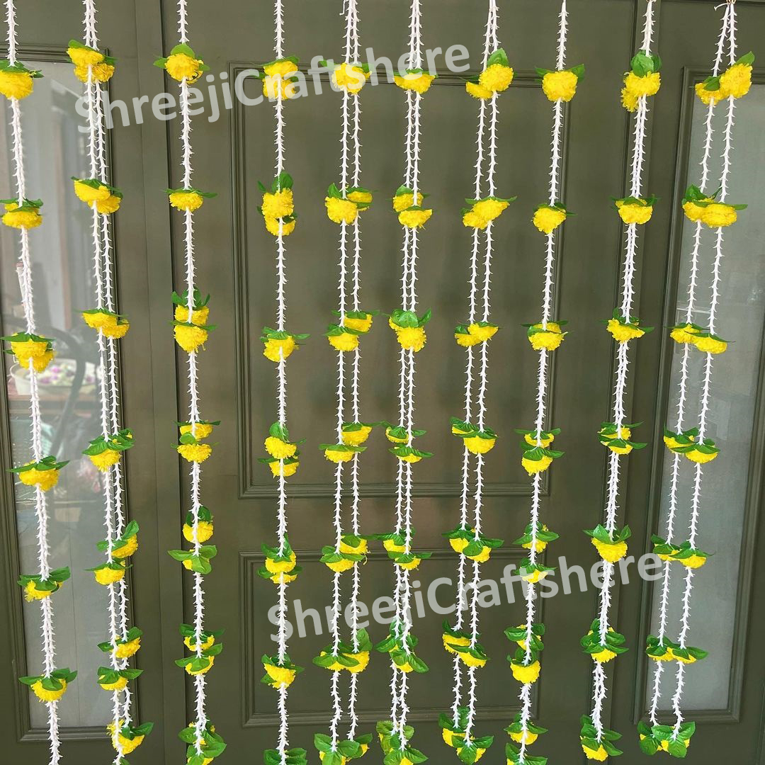 White Tuberose Flower Strings | Artificial Rajnigandha Garlands | Wedding & Home Decoration Hanging - Image 3