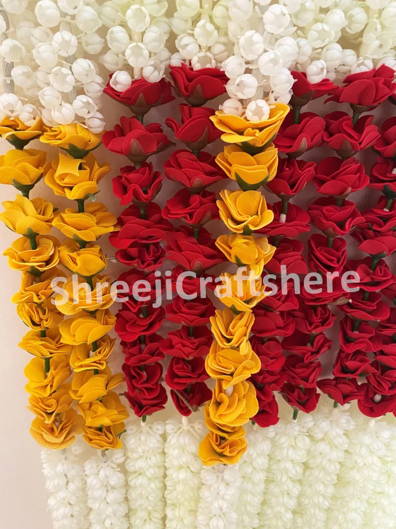 Rose Mogra Strings | 5 Feet' Mogra Decoration | Main Door, Wedding, Diwali, Puja, Home Decor - Image 2