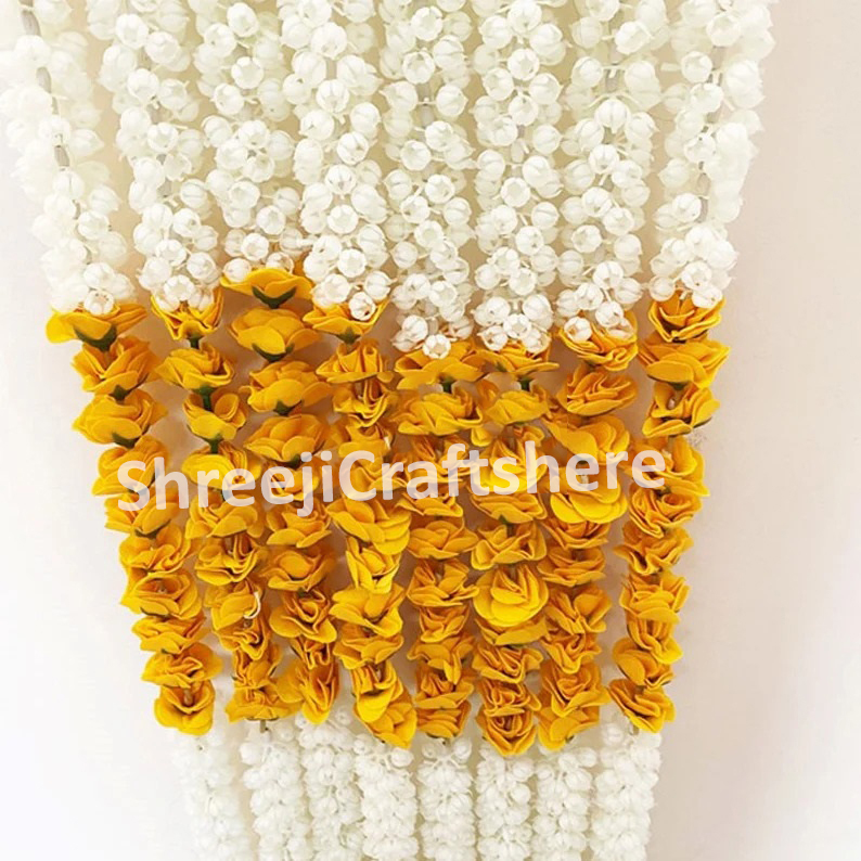 Rose Mogra Strings | 5 Feet' Mogra Decoration | Main Door, Wedding, Diwali, Puja, Home Decor - Image 9