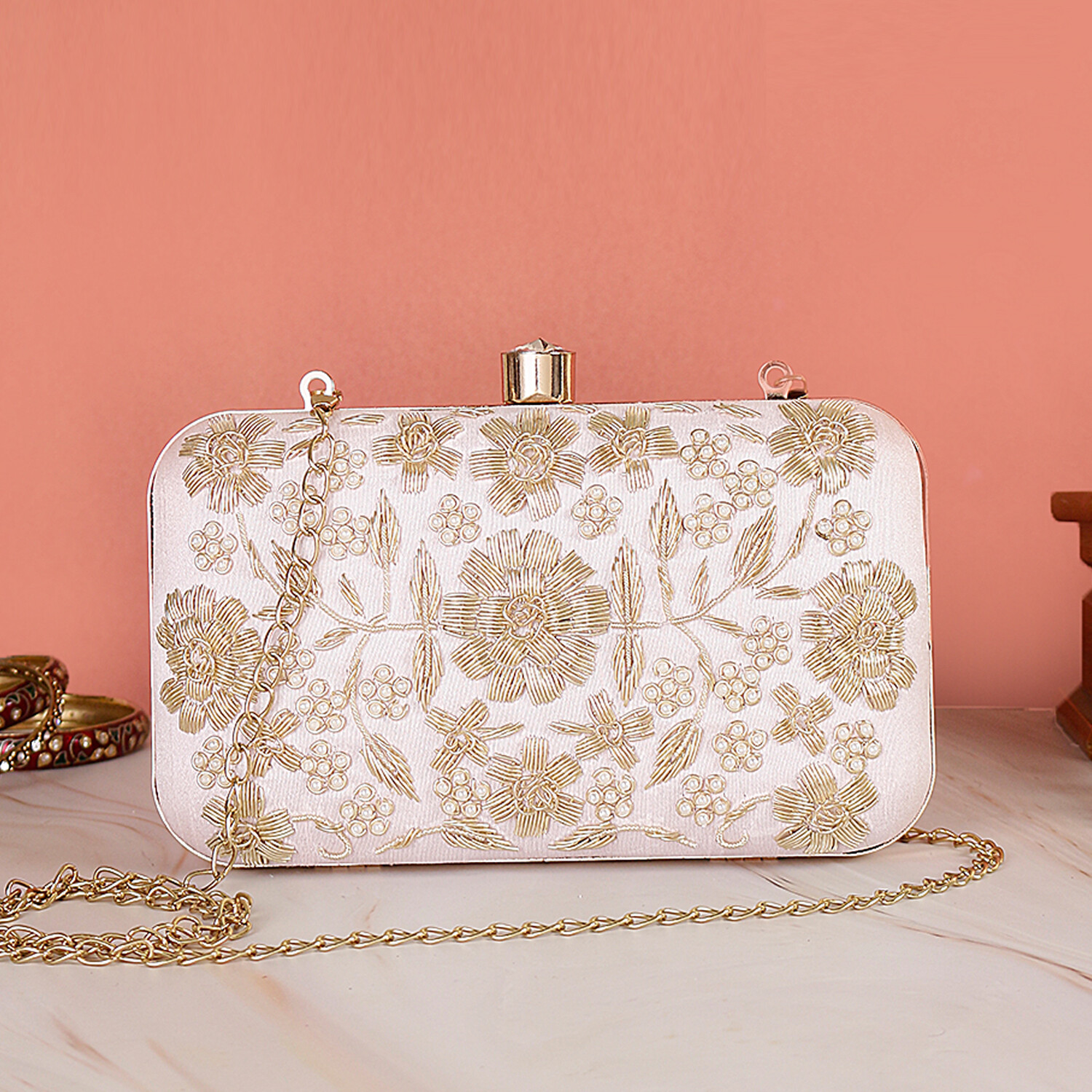 Embroidered Clutch Bag for Women | Handmade Ethnic Party Purse | Indian Bridal & Festive Clutch | Multiple Colors
