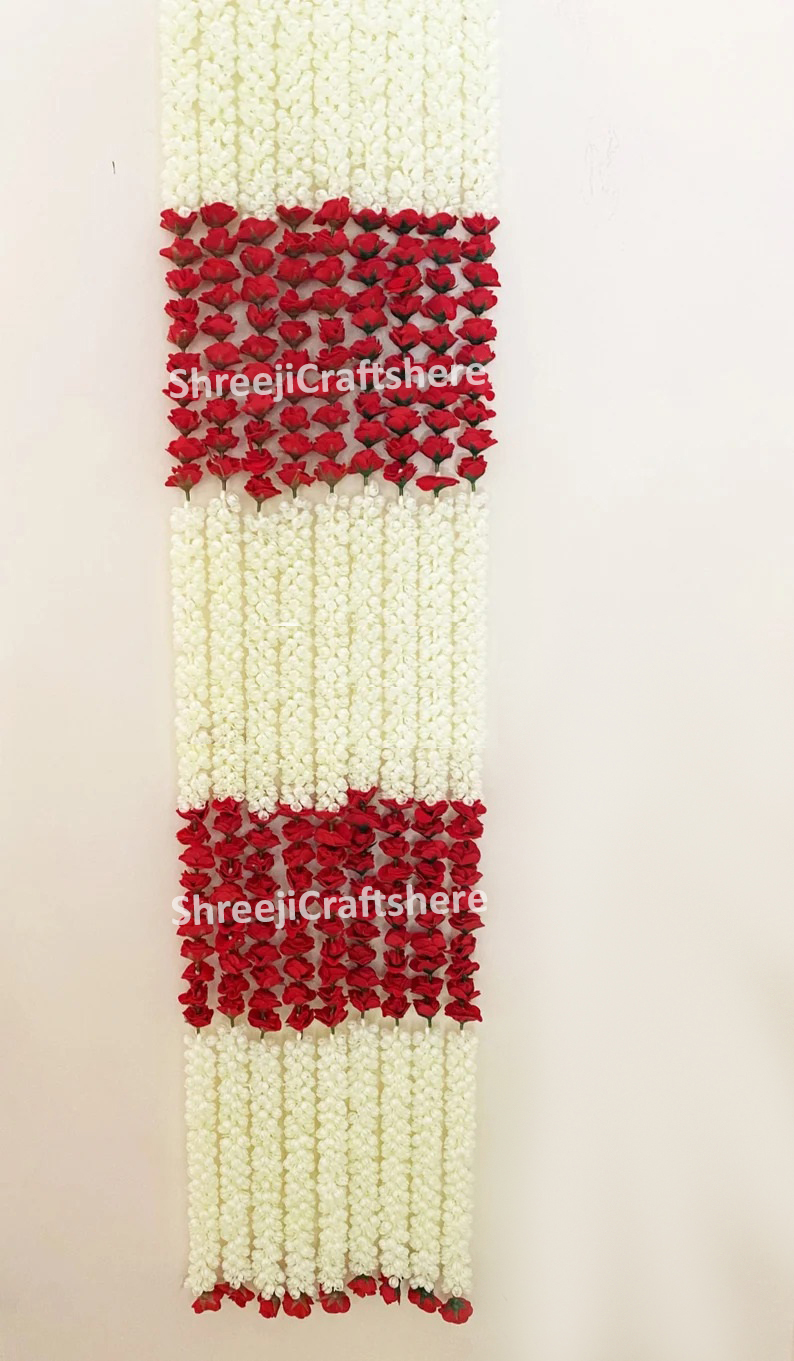 Rose Mogra Strings | 5 Feet' Mogra Decoration | Main Door, Wedding, Diwali, Puja, Home Decor - Image 8