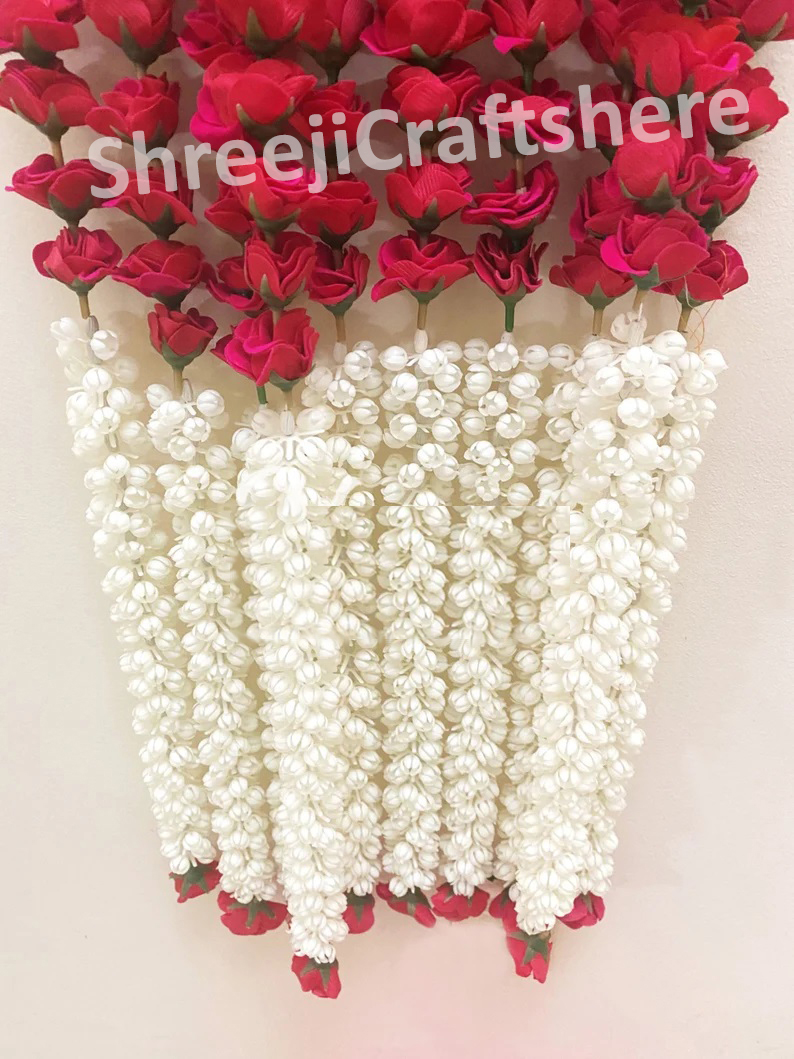 Rose Mogra Strings | 5 Feet' Mogra Decoration | Main Door, Wedding, Diwali, Puja, Home Decor - Image 5