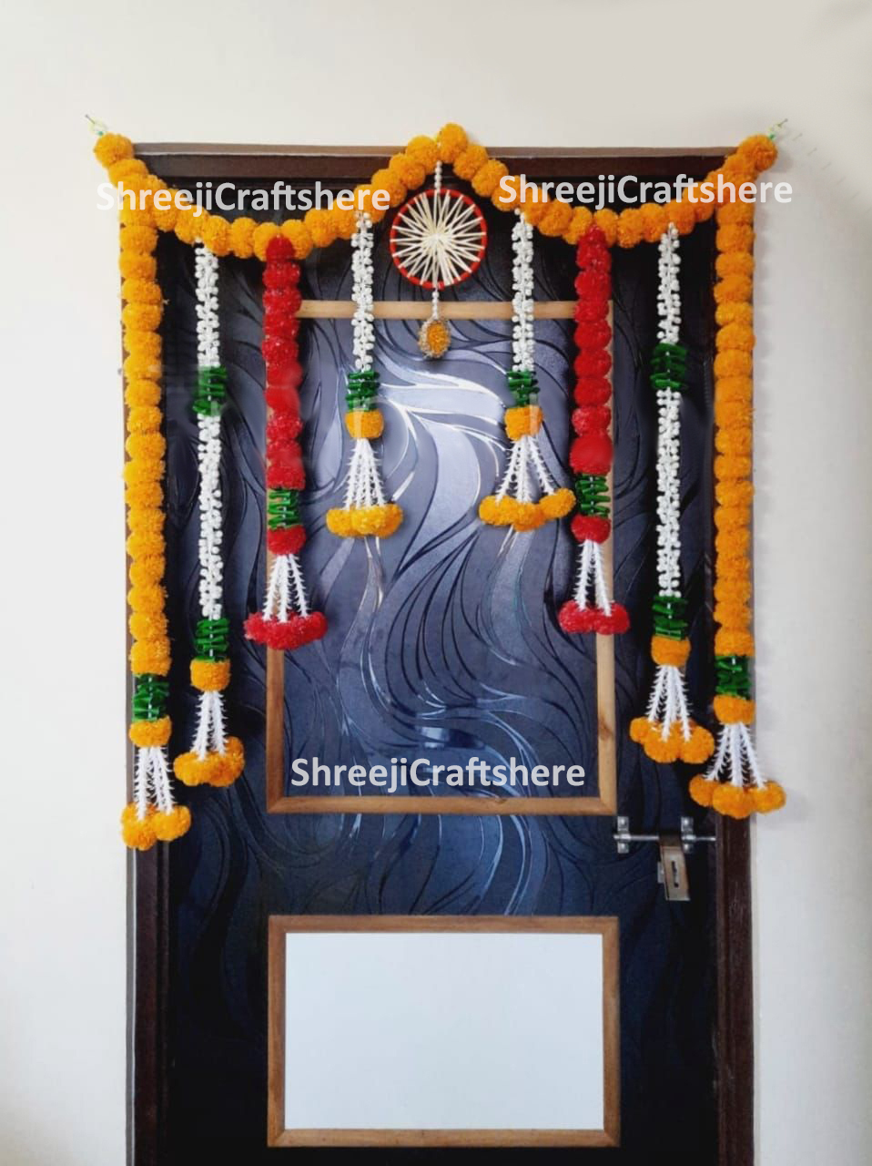 4 Feet' Marigold Backdrop Decoration | Wedding, Haldi, Birthday, Festival Decoration | 5×4 Feet Decorative Background