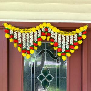 Mandir Style Toran Hanging for Door Decoration | Festive Bandhanwar | Traditional Indian Home Decor | Multiple Sizes & Colors
