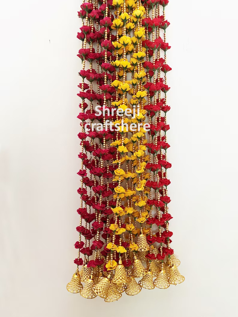 5 Feet' Rose Strings with color options | Main Door, Wedding, Diwali, Puja, Home Decor