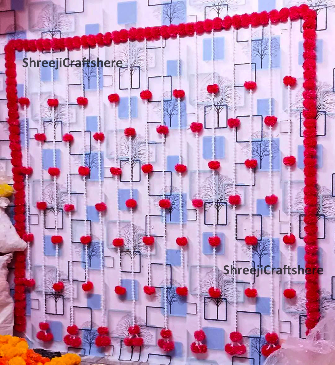 Tuberose Backdrop | Marigold Backdrop | Wedding, Haldi, Birthday, Festival Decoration | Decorative Background