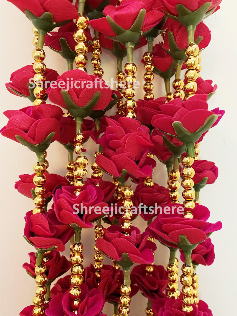 5 Feet' Rose Strings with color options | Main Door, Wedding, Diwali, Puja, Home Decor - Image 6