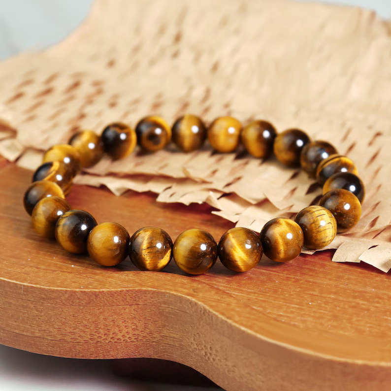Tiger Eye Brown Crystal Bracelet | Natural Healing Stone Bracelet | Protection & Confidence Jewelry | Unisex Energy Bracelet | Gift for Men & Women - Image 2