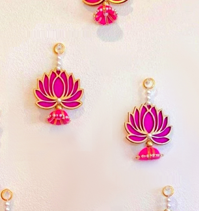 Lotus Wall Hangings for Backdrop | MDF Floral Decor | Handmade Lotus Hanging | Festive & Home Decoration - Image 2