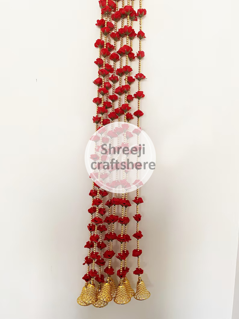 5 Feet' Rose Strings with color options | Main Door, Wedding, Diwali, Puja, Home Decor - Image 4