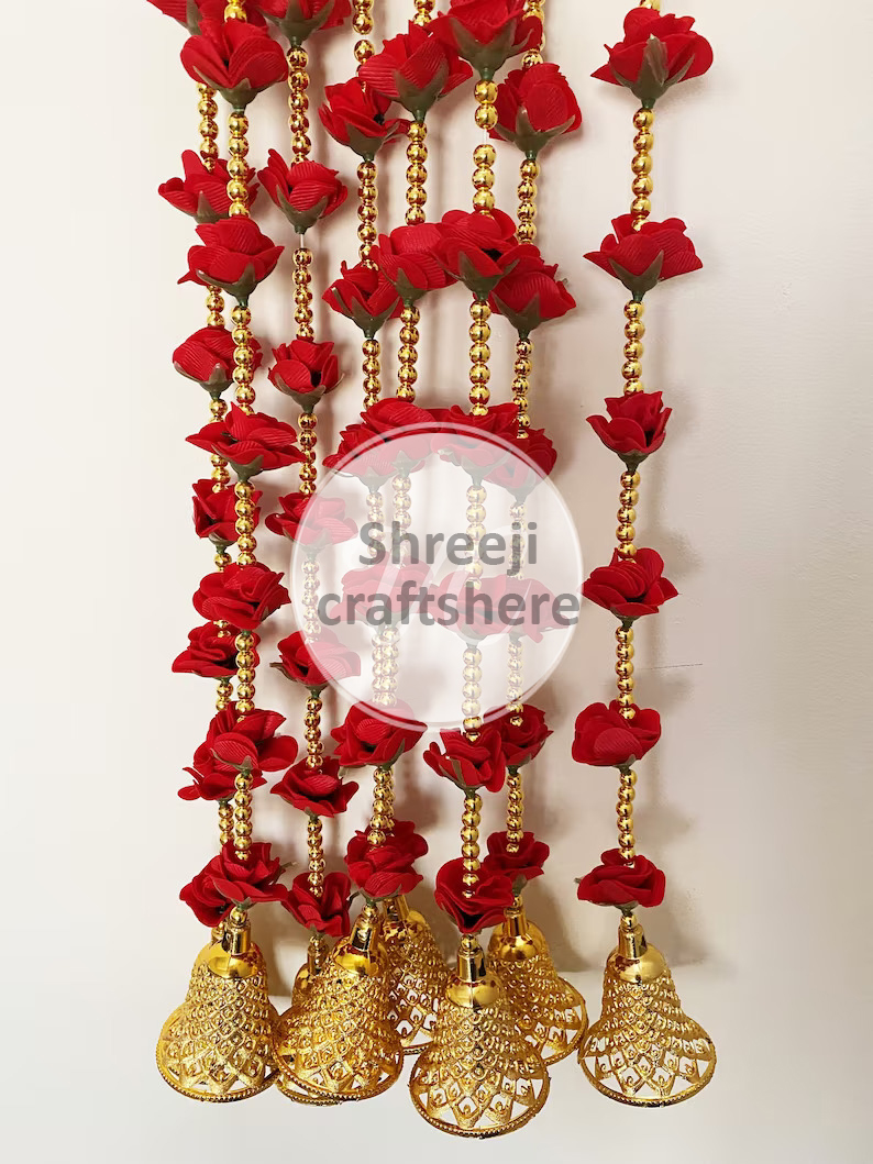 5 Feet' Rose Strings with color options | Main Door, Wedding, Diwali, Puja, Home Decor - Image 2