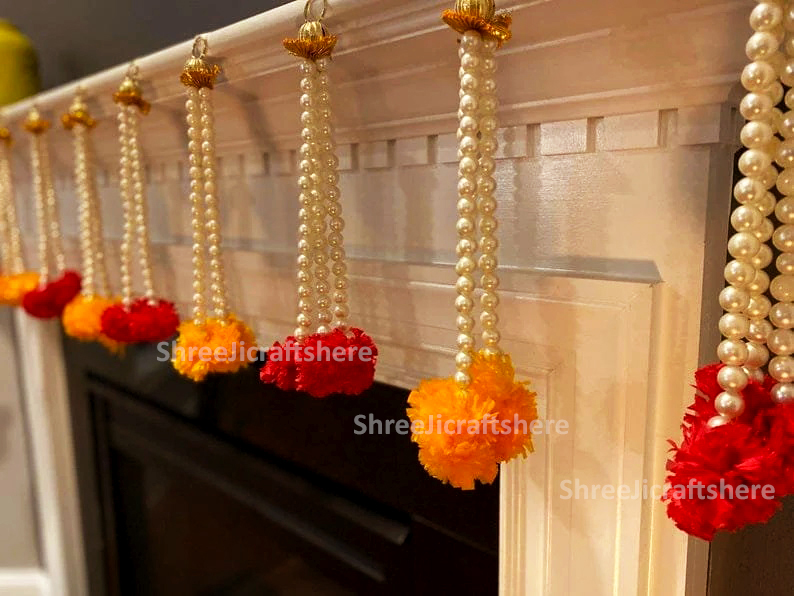 Pearl Beads Wall Hangings | Indian Home Decor | Boho Wall Art | Festive & Wedding Decoration