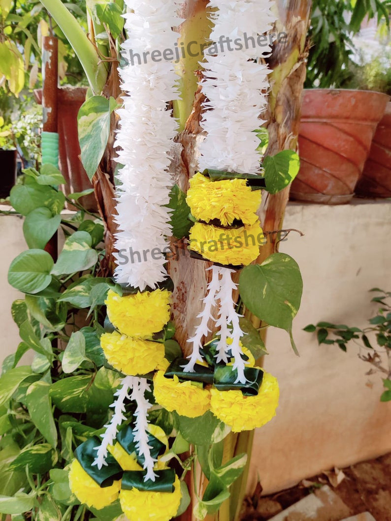 Jasmine Flower Garlands 3 Ft | Artificial Fabric Flower Garland | Wedding, Festival & Home Decor - Image 2