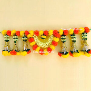 Handmade Toran Hanging for Door Decoration | Festive Bandhanwar | Traditional Indian Home Decor | Multiple Sizes & Colors (Yellow)