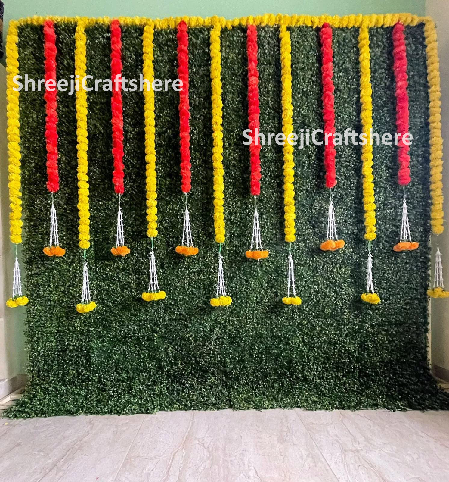 Tuberose Backdrop | Marigold Backdrop | Wedding, Haldi, Birthday, Festival Decoration | Decorative Background