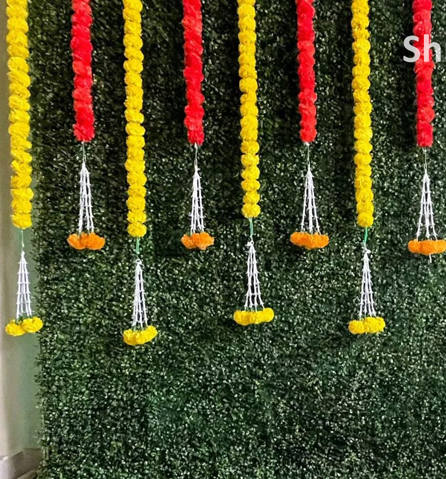 Tuberose Backdrop | Marigold Backdrop | Wedding, Haldi, Birthday, Festival Decoration | Decorative Background - Image 2