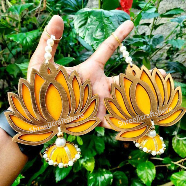 Lotus Wall Hangings for Backdrop | MDF Floral Decor | Handmade Lotus Hanging | Festive & Home Decoration - Image 3