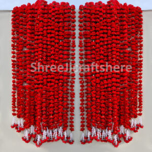 5 Feet' Rose Heavy Strings with bottom Tuberose | Main Door, Wedding, Diwali, Puja, Home Decor