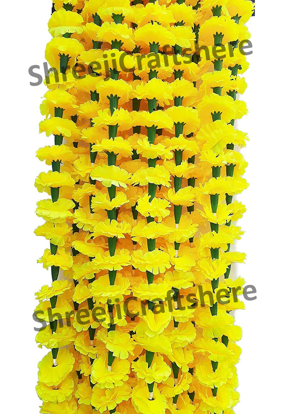 Artificial Marigold Garlands Strings Daisy Fabric | Indian Wedding Decoration | Festive Home Decor | 5 Feet' Flower Garland - Image 7