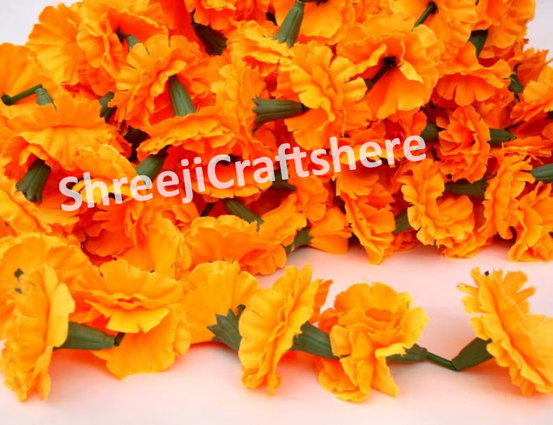 Artificial Marigold Garlands Strings Daisy Fabric | Indian Wedding Decoration | Festive Home Decor | 5 Feet' Flower Garland - Image 4
