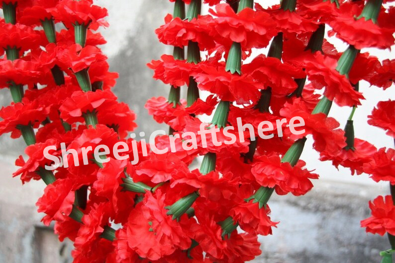 Artificial Marigold Garlands Strings Daisy Fabric | Indian Wedding Decoration | Festive Home Decor | 5 Feet' Flower Garland