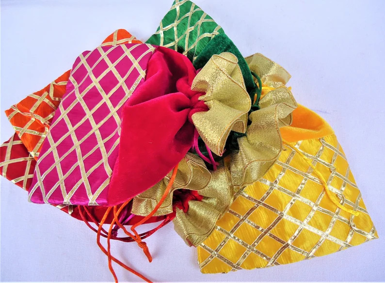 Bulk Potli Bags for Return Gifts | Indian Wedding Favor Bags | Festive Potli Pouches | Bridal Gift Bags - Image 4