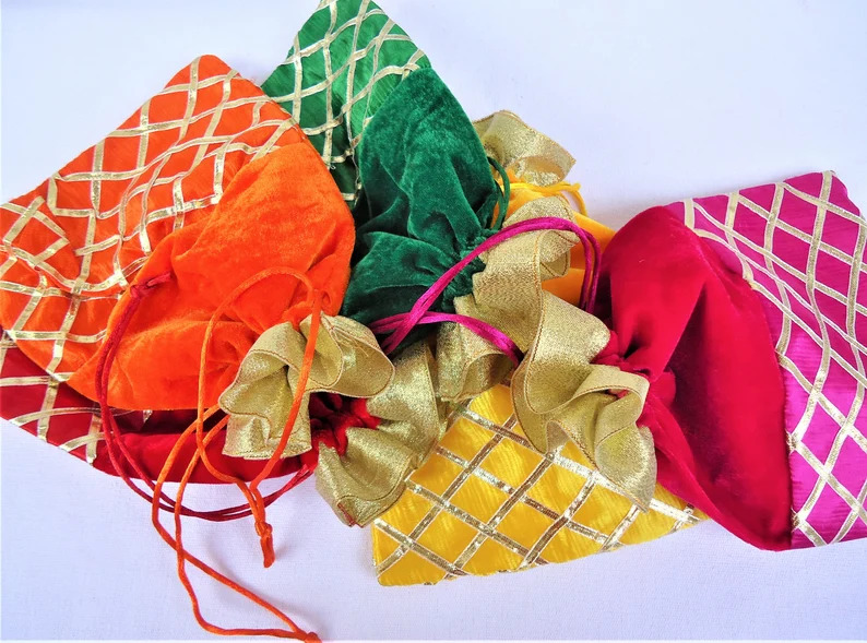 Bulk Potli Bags for Return Gifts | Indian Wedding Favor Bags | Festive Potli Pouches | Bridal Gift Bags - Image 3