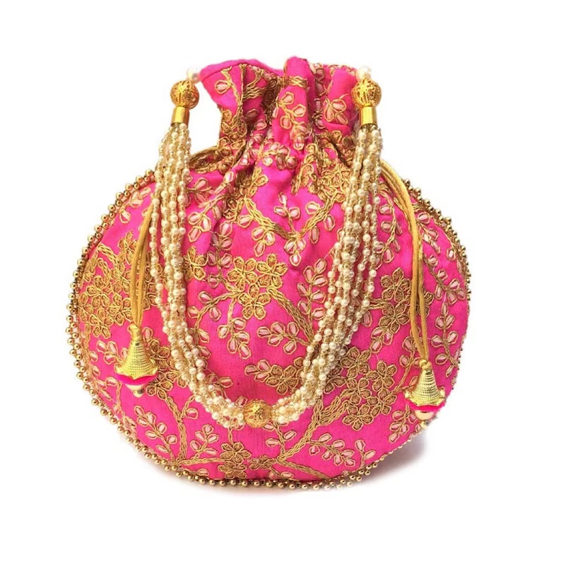 Embroidered Potli Bags for Return Gifts | Indian Wedding Favor Bags | Festive Potli Pouches | Bridal Gift Bags - Image 9
