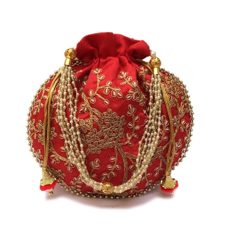 Embroidered Potli Bags for Return Gifts | Indian Wedding Favor Bags | Festive Potli Pouches | Bridal Gift Bags - Image 8