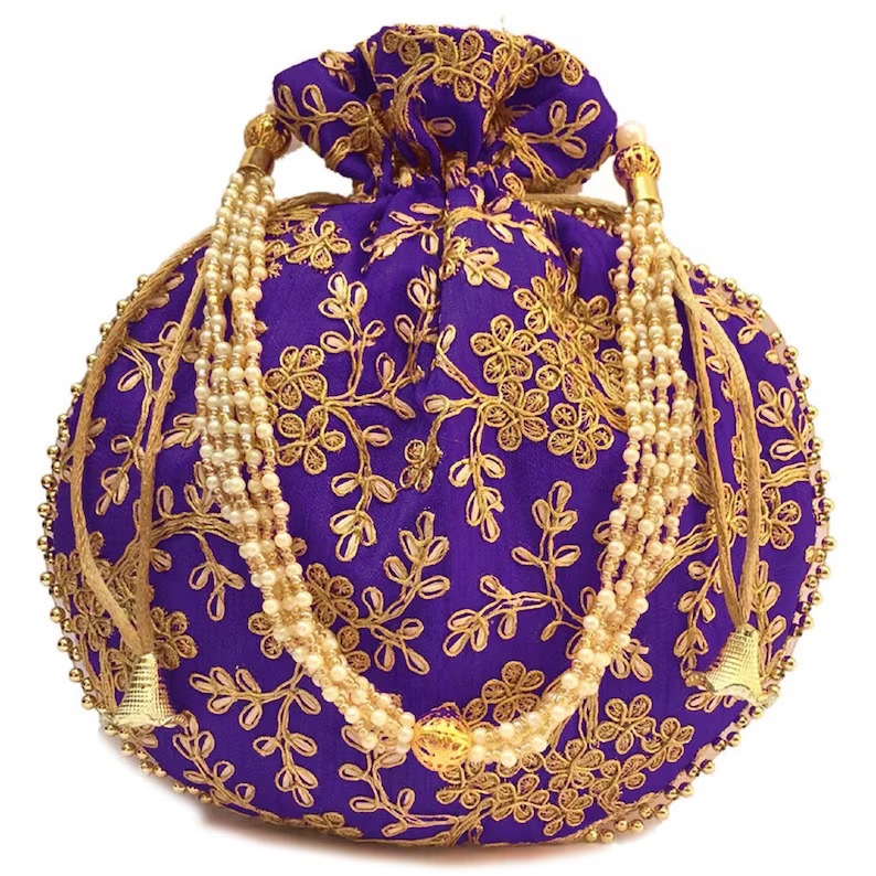 Embroidered Potli Bags for Return Gifts | Indian Wedding Favor Bags | Festive Potli Pouches | Bridal Gift Bags - Image 6