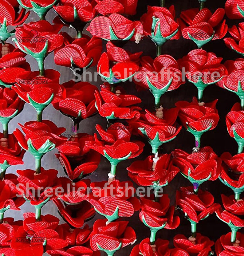 5 Feet' Rose Heavy Strings with bottom Tuberose | Main Door, Wedding, Diwali, Puja, Home Decor - Image 3